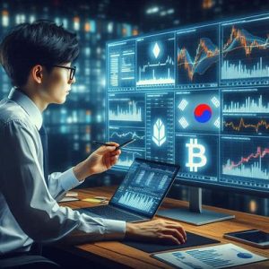 trader analyzing market charts