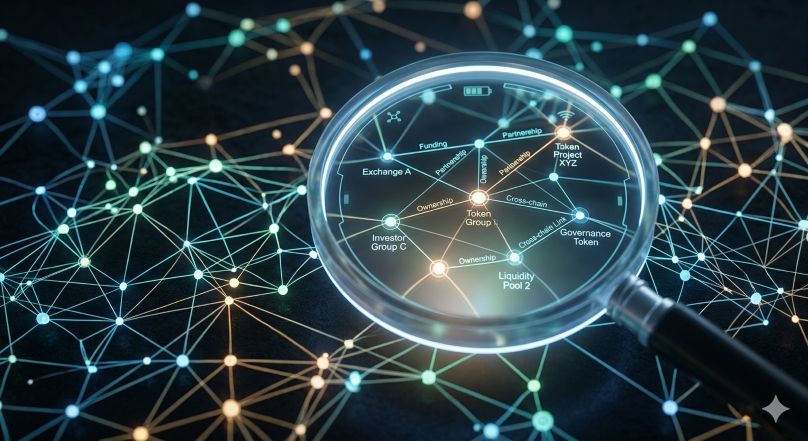 complex network of glowing interconnected nodes